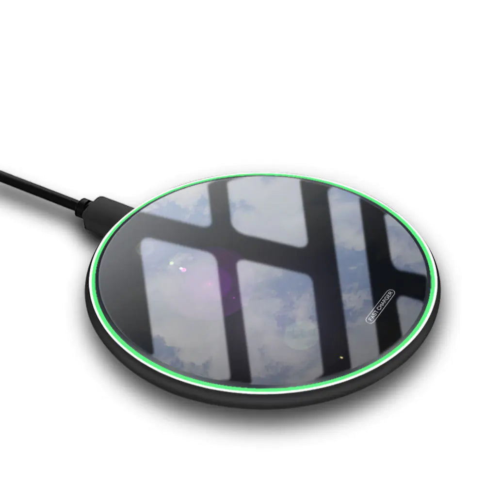 FDGAO 10W Metal Qi Wireless Charger with Mirror Finish