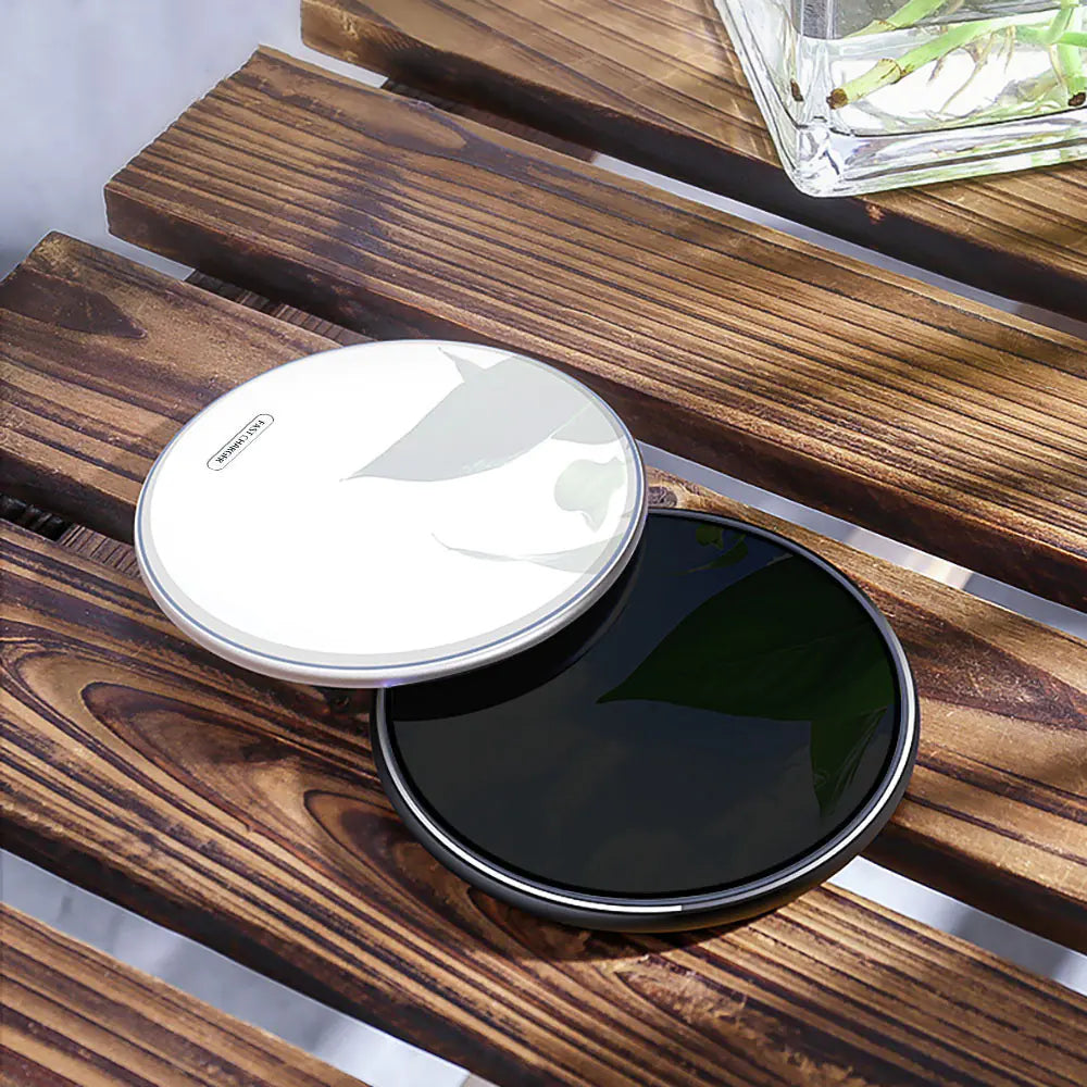 FDGAO 10W Metal Qi Wireless Charger with Mirror Finish