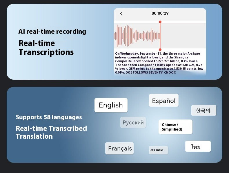 Smart Translation Voice Recorder with APP Control