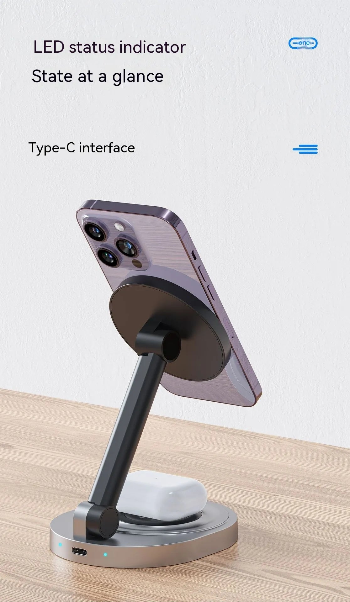 Folding Magnetic Wireless Charger Bracket